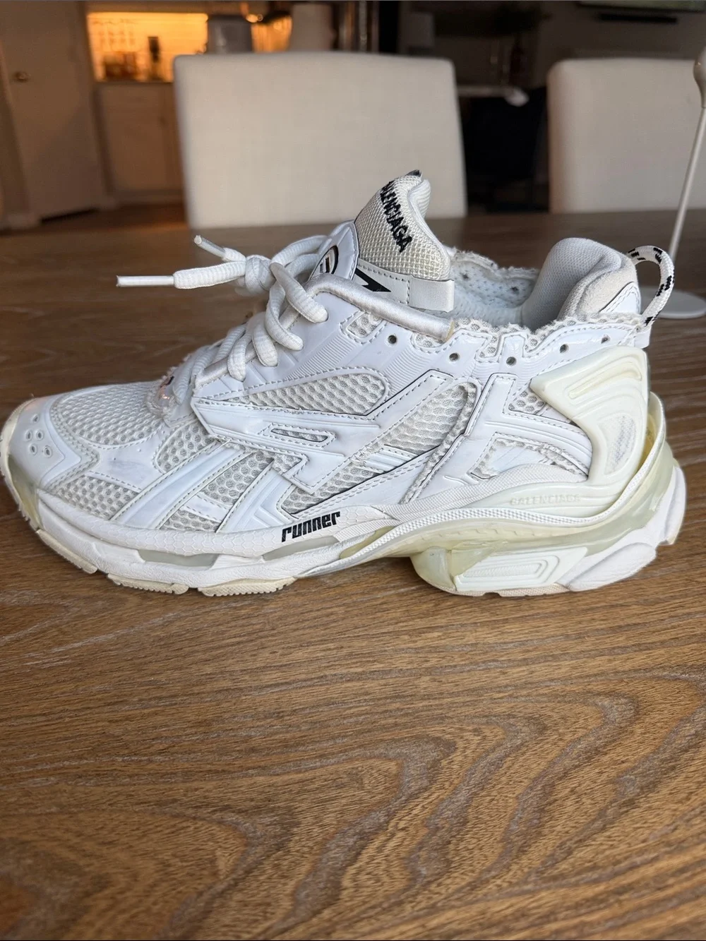 Balenciaga Men’s White Runner Sneakers
